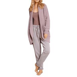 NWOT BAREFOOT DREAMS CozyChic Chenille Shawl Deep Taupe Cardigan